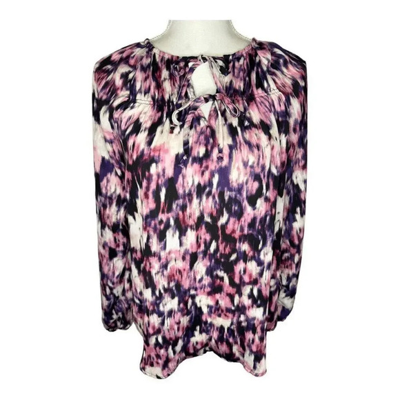 Simply Vera By Vera Wang Women’s Medium Abstract Print‎ Blouse - Picture 1 of 6